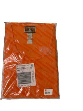 NWT Vintage 90s Forenza Top Womens Medium Orange 100% Cotton Scoop Neck Rare